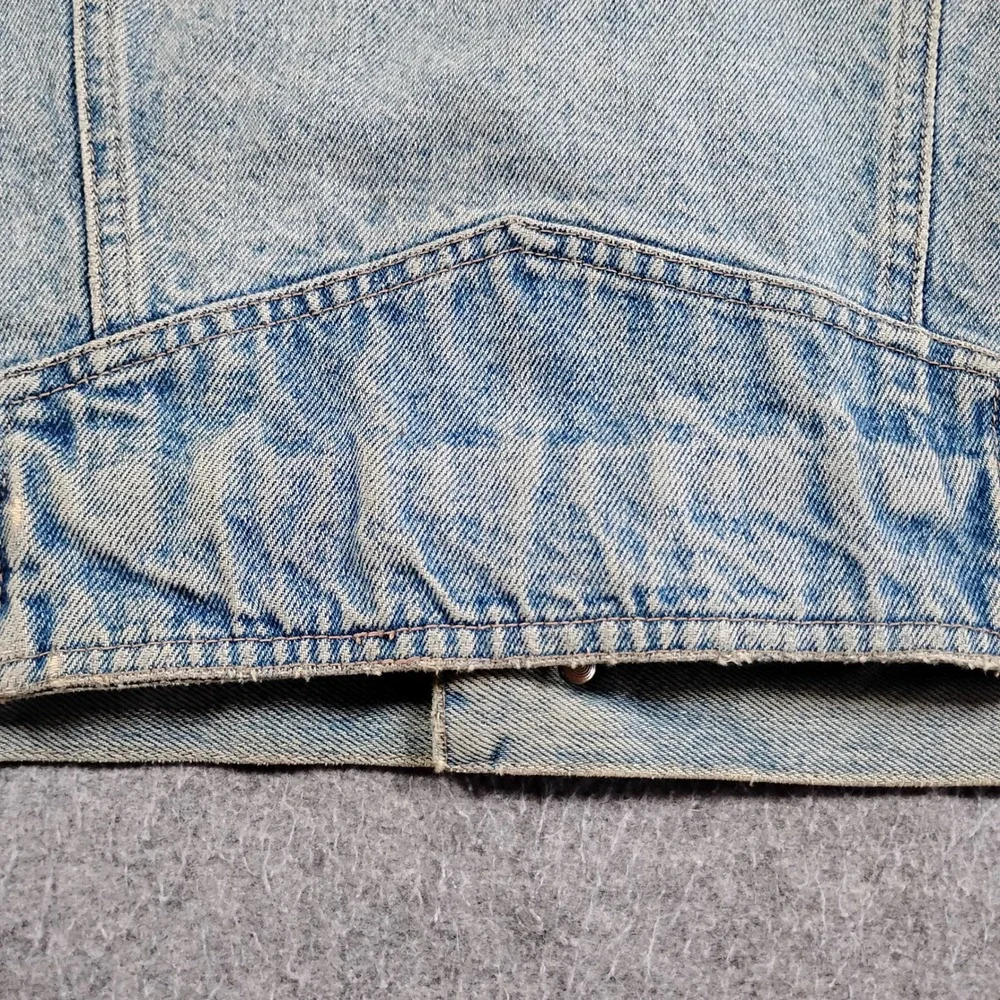 Vintage Katana Jeans Denim Trucker Jacket Light Wash Blue Mens Size Medium‎ M